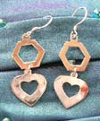 Fashion modeling jewelry wholesale importer sterling silver geometric earrings 