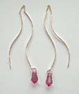 Catalog threader jewelry wholesale distributor purple Cz sterling silver ear strings
