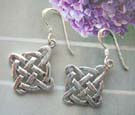 Unique Celtic Irish jewelry fashion supplier catalog in bold Celtic knot sterling silver earrings