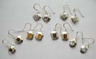 Fashion cubic zirconia jewelry set wholesale display Cz sterling silver earrings with assorted geometric shape 