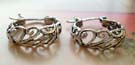Trendy jewelry filigree wholesale supplier sterling silver carved out earrings
