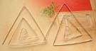 Wholesale jewelry fashion making supply sterling silver triangular earrings, 925 stamped