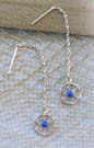 Indian fashion jewelry wholesale shop - blue bead dream catcher ear thread