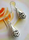 Quality filigree jewelry fashion supplier store in water-drop filigree sterling silver earrings 