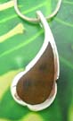 Collective Coco wood fashion pendant jewelry design wholesale sterling silver pendant with Coco wood in water-drop design