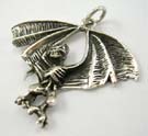 Designer jewelry silver sterling importer in bat design silver pendant, 925 stamped