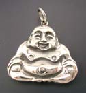Buddhism Asia religious jewelry pendant wholesale supplier 925 stamped sterling silver happy Buddha pendant 