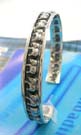 Animal design fashion jewelry for elephant lover - 925 stamped sterling silver bangle with multi mini carved-out elephant pattern design